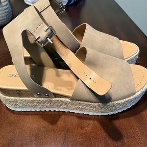 Platform sandals, WORN ONCE